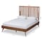 Baxton Studio Saki Mid-Century Modern Walnut Brown Finished Wood Queen Size Platform Bed 186-11136-9408-Zoro - alternate 6